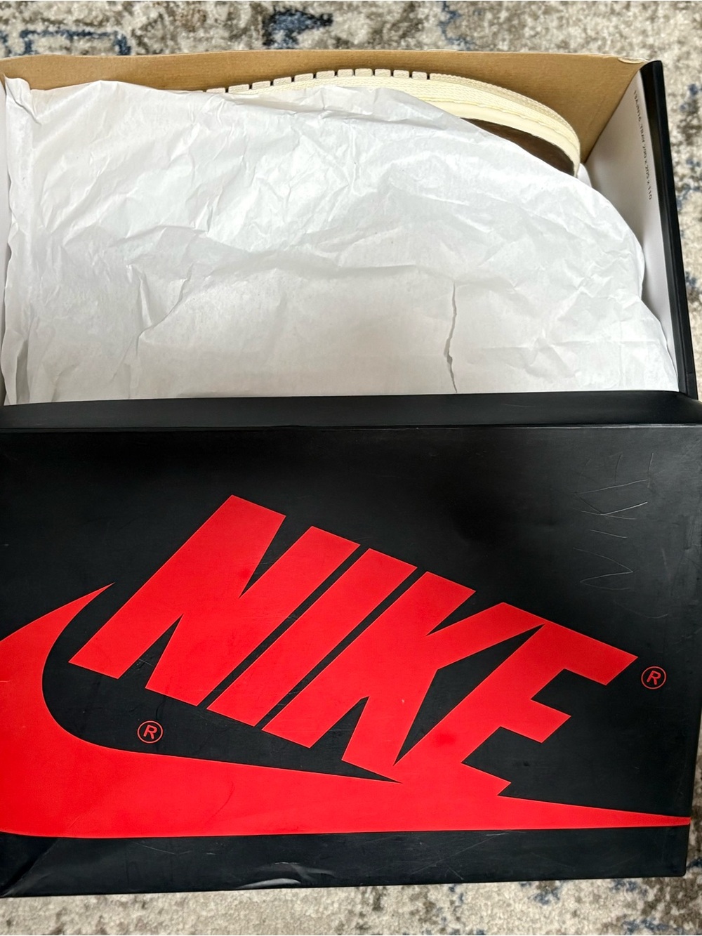 Nike Low-Top Sneakers in White & Metallic Bronze - Picture 12 of 16